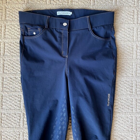 PS of Sweden Khloe Navy Full Seat Riding Breeches Womens Size IT 42 US 12 - Picture 4 of 9